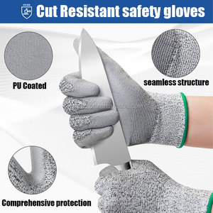 Vente en gros Gants de travail Gants de sécurité résistants aux coupures enduits de PU niveau 5 pour la construction Gartenarbeit - Product Image 2