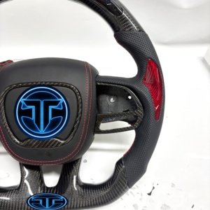 Per Dodge Charger Challenger Hellcat Durango SRT RT GT Sports, Volante a 3 Razze in Fibra di Carbonio, Accessori Auto - Product Image 6
