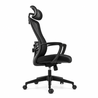 Chaise de bureau ergonomique moderne en maille, dossier haut, soutien lombaire réglable, chaise pivotante pour les cadres, les dirigeants et le personnel