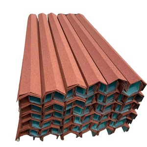 XINDUI TOIT Couleur Tôle de toit en pierre Tuile en bois 1340*420mm Tuile de toiture en métal enduit de pierre <span class=keywords><strong>Prix</strong></span> Accessoires carré faîtage Top - Product Image 1