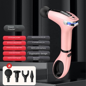 Pistola de masaje facial inalámbrica, masajeador muscular de percusión de tejido profundo, batería recargable - Product Image 4