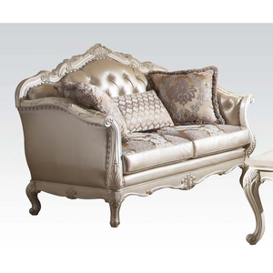 Canapés sectionnels <span class=keywords><strong>de</strong></span> salon <span class=keywords><strong>de</strong></span> style victorien pour hôtel et villa, en cuir rose gold et blanc nacré, ensemble <span class=keywords><strong>de</strong></span> canapés <span class=keywords><strong>de</strong></span> <span class=keywords><strong>luxe</strong></span> <span class=keywords><strong>de</strong></span> style européen, design italien - Product Image 2