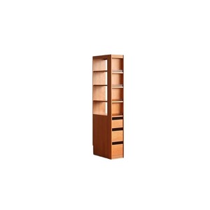 <b>Solid</b> <b>Wood</b> Corner <b>Bookcase</b> 28Cm Wide Minimalist Floor Standing Storage Shelf For Small Space Home Office Use - Product Image 5