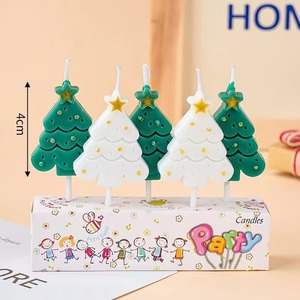 Festivo albero di natale stella torta candele Premium decorazione da forno festa di compleanno festa di Natale Topper albero di natale candele albero di natale - Product Image 6