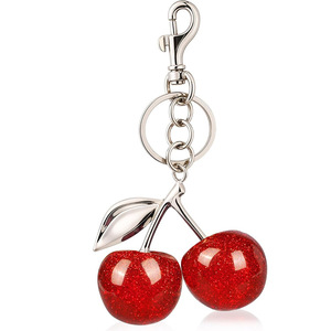Llavero con colgante de cereza exquisita de la mejor venta, decoración para bolso de mano de entrenador, bolso de hombro, llavero de alta calidad, accesorio para bolsos - Product Image 3