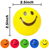 Vente en gros de balles anti-stress en PU de 6,3 cm avec impression de logo, balles en mousse PU personnalisées avec logo