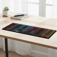 Tapis de Souris pour Ordinateur en Plastique Rectangulaire Grande Taille Extra Large Tapis de Bureau Tout-en-un Épaissi avec Raccourcis Clavier