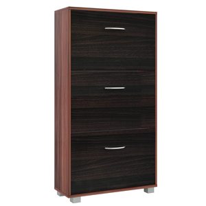 Meuble à chaussures escamotable 3 niveaux, organiseur de rangement pour baskets, bottes, talons hauts, étagère à chaussures <span class=keywords><strong>en</strong></span> <span class=keywords><strong>bois</strong></span> pour entrée avec tiroirs rabattables - Product Image 5