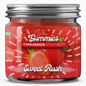 Gummies Confort Novaloa à l'extrait de chanvre et saveur fraise, formule bien-être naturelle premium, pot de 30 unités - Product Image 1