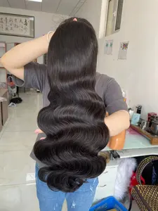Perruque lace frontal wig 100 naturelle,-Amara Hair, cheveux vierges bruts, body wave, cuticule alignée, 28 pouces, 12a