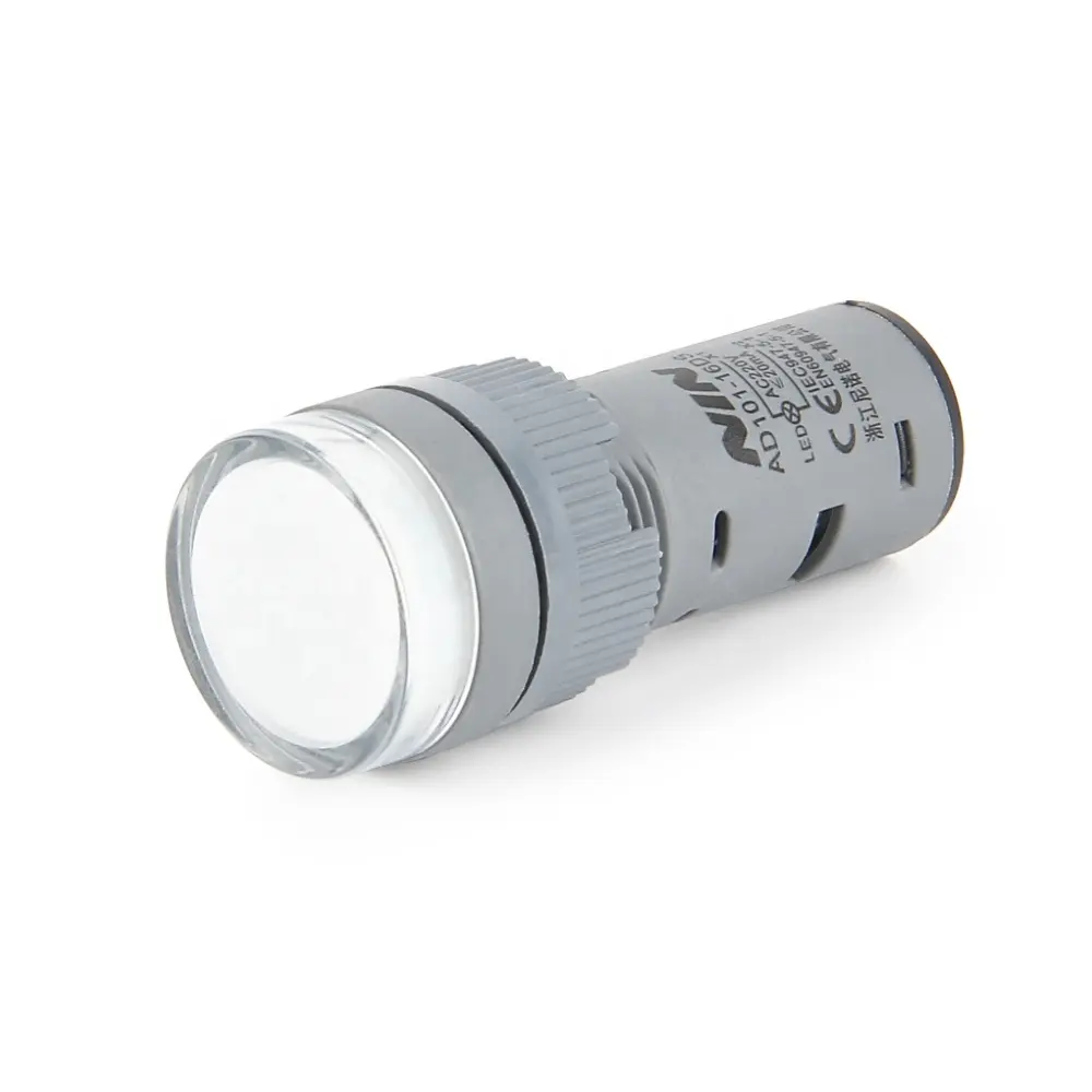 Top Vente AD16-16DS 22mm Gris corps lampe témoin indicateur de haute qualité lumière industrielle lampe de signalisation