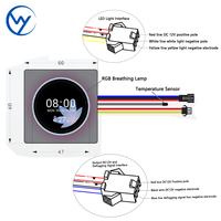 Pantalla circular DC12V con interruptor de perilla para espejo de baño inteligente para el hogar Atenuador de luz LED y controlador de desempañado