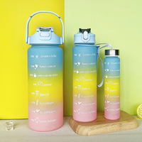 Bouteilles d'eau en plastique réutilisables de sport de gymnastique de logo personnalisé de couleur bouteille d'eau potable de sublimation