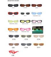 Lunettes de soleil carrées tendances personnalisées Lunettes de soleil rétro rectangulaires de designer pour femmes Lunettes de soleil tendance pour hommes Logo