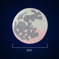 Patchs brodés Premium Moon Cat, appliques autocollantes pastel pour la décoration de vêtements, OEM accepté