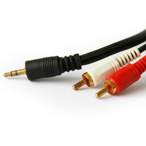 Câble audio AV plaqué or de haute qualité câble vidéo <span class=keywords><strong>RCA</strong></span> à 2RCA câble audio pour TV magnétoscope DVD Satellite - Product Image 3
