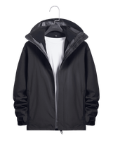 Veste réversible unisexe 3 en 1 de haute qualité, grande taille, coupe slim, chaude, imperméable et coupe-vent, manteau fonctionnel d'extérieur à capuche