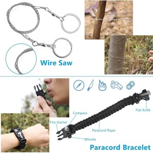 Survival <b>Kit</b> Multi-functional Outdoor Camping Emergency Supplies First Aid <b>Tools</b> Compact Nylon <b>Bag</b> 21x15x12cm - Product Image 4