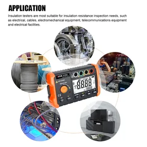 VC4105A Digital Earth Resistance Tester, Manual Range 0-2000Ω, DC 1500V Ground Resistance <b>Meter</b> <b>For</b> Electrical Engineering - Product Image 6