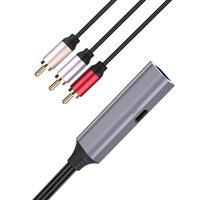 Kabel konverter HDMI RCA AV, catu daya USB, adaptor komposit jaket PVC, pelindung kombinasi aplikasi komputer pria dan wanita