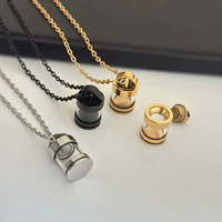 Pendentif Médaillon en Verre Acier Inoxydable Bijoux Commémoratifs Homme Bijoux Funéraires pour Cendres