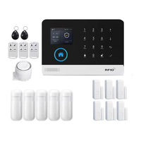 Système d'alarme sans fil WIFI 4G/GSM Tuya Smart Life pour la sécurité domestique, 99 zones sans fil, capteur de mouvement PIR, clavier tactile LCD, Alexa