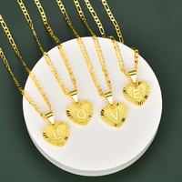 Joyería de Diseño Personalizado, Joyería de Moda para Mujer, Collares de Cadena Chapados en Oro de 18k, Collar con Colgante de Letra, Nombre o Corazón