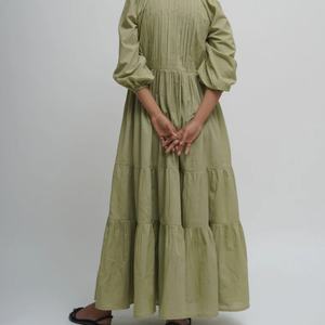 Vestido Casual de Verano para Mujer, Elegante, Cuello en V, Largo Maxi, 100% Lino Ecológico, Cintura Tejida, Oferta, Algodón - Product Image 2