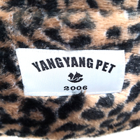 Yongjancanpet — lit en coton PP confortable, de luxe, imprimé léopard, avec patte d'ours, pour chien