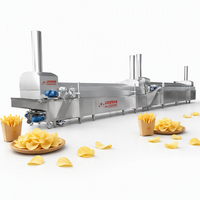 Commerciële friteuse voor de productie van aardappelchips, frieten en gebakken snacks