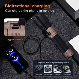 WOSEN 5000 Lumens Haute Puissance Linterna Étanche USB Rechargeable Lanterne Blanc LED Torche Lumière Tactique Lampe de Poche - Product Image 4