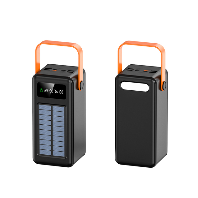 2025 New High Capacity 80000mAh Power Bank Solar Panel Charge with Holder Trending Solar Power Banks Solar Charging for iphone