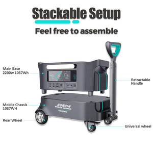 2200w Eu Plug Warehouse Lithium <b>Battery</b> 2000wh Solar Generator 2kw Portable Station Power 2000w 2200w Eu Plug Lithium - Product Image 3