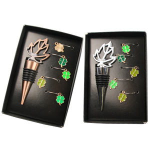 Halloween Wine Stopper Kit Pumpkin Shape With Glass Rings For Indoor Decoration CXS 01 - Product Image 1