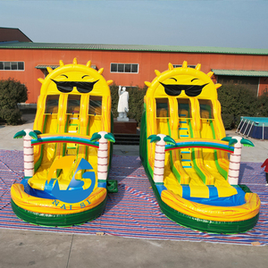 Tobogán Acuático Inflable Comercial de Doble Carril para Niños y Adultos con Piscina, Castillo Hinchable y Soplador a Precio Económico - Product Image 2