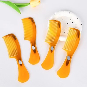 Peigne à cheveux en plastique antistatique épaissi, grande taille, couleur unie, pour usage quotidien - Product Image 2