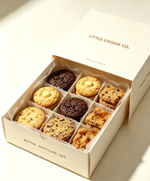 Boîtes rigides de style tiroir écologiques de qualité alimentaire avec logo personnalisé, en papier kraft enduit, emballage cadeau en carton pour biscuits