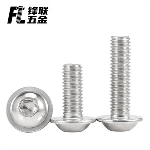 สกรูหัวจมสแตนเลส Fenglian 304 หัวครึ่งวงกลมพร้อมแหวนรองรับ เกรด A2-70 มาตรฐาน ISO7380-2 - Product Image 2