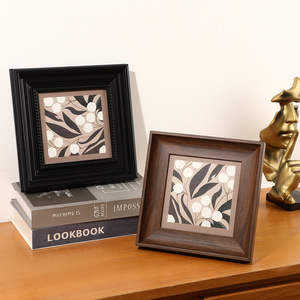 <span class=keywords><strong>Cornice</strong></span> Portafoto Vintage in Stile Francese, Design Quadrato per Foto 4x6/8x10/12x16 Pollici, da Appendere e da Tavolo, in Materiale PS - Product Image 2