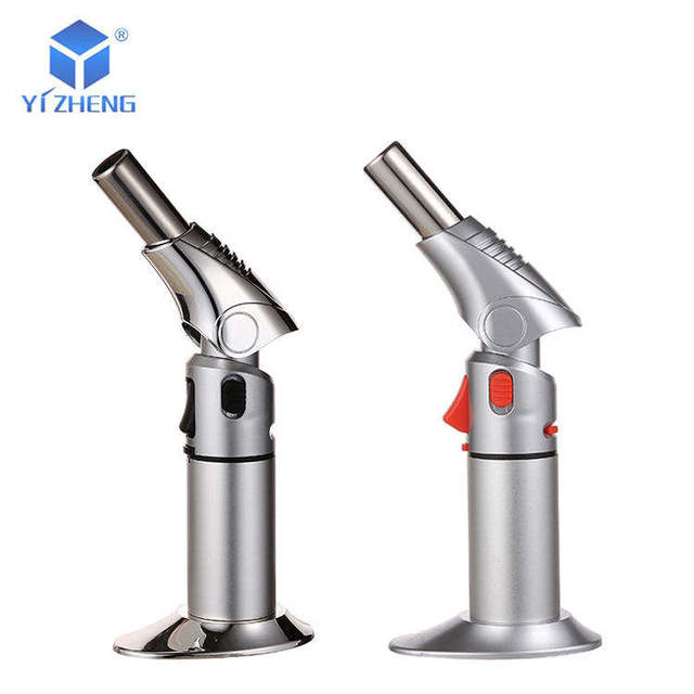 High Quality Windproof Custom Kitchen Butane Reusable Refillable Flame Cooking Gas Torch Gun Lighter