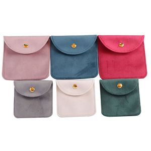 Portable Multiple Color Microfiber Jewelry Packaging Bag <b>Envelope</b> Flap Jewelry Pouch Velvet Travel Jewelry Earrings Pouch - Product Image 5