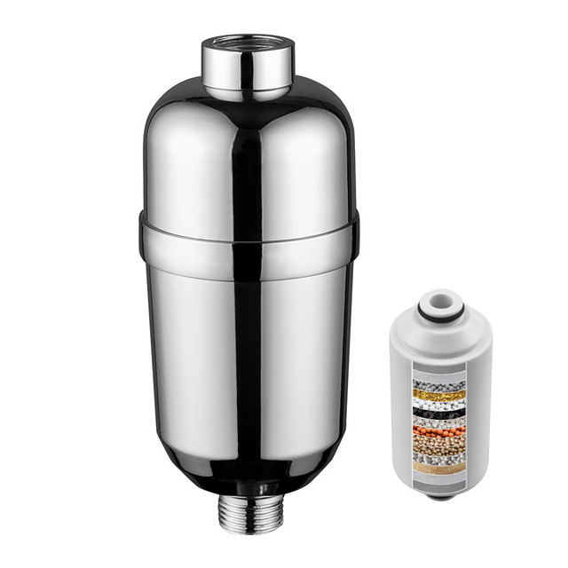 Universal Chlorine Removal Hard Water Purifier Activated Carbon KDF Vitamin C Shower Filter
