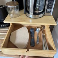 Support de rangement pour dosettes de café, double niveau, écologique, vintage, en bois, pour comptoir, organiseur de tiroir pour dosettes K-Cup, pour la maison et le bureau
