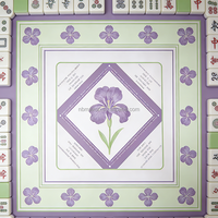 Tapis de Mahjong de Luxe Antidérapants Pliables en Caoutchouc, Grands Tapis de Jeu de Bureau, Tapis de Table de Jeu Imperméables avec Bords Cousus, Durables et au Design Personnalisé