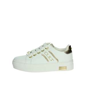 Zapatillas Cult Sneakers T-162 Blancas con Detalle de Cadena Dorada, Zapatos de Lona de Moda para Mujer - Product Image 1