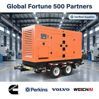 Industrial Mobile Trailer Mounted 100kw Diesel Generator Set 125kva 480V ATS 8-10 Hours Fuel Tank Water Cooling Emergency Rental