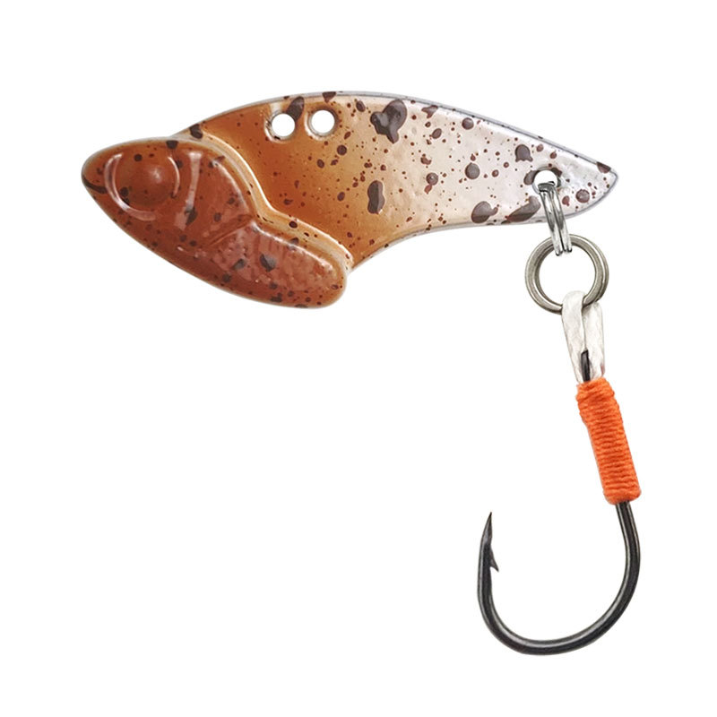 Wholesale Xiaowan Knife Sequin Lead Fish Metal Bait VIB Hard Bait Makou 2.5g 4.5g Zinc Alloy Micro-Objects with Hooks