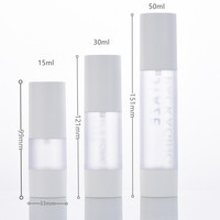 Flacon de luxe en plastique AS, conteneur sans air 30 ml, cylindre vide, pompe à lotion, pulvérisateur sous vide populaire, flacon vide pour sérum