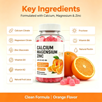 Gummies de Vitamines D3, K2 et B12 pour le Soutien de la Solidité Osseuse, avec Calcium, Magnésium et Zinc Quotidiens
