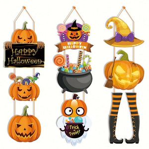 Bannière d'événement d'Halloween imperméable et biodégradable, décoration effrayante pour porte, fournitures promotionnelles pour fêtes - Product Image 4